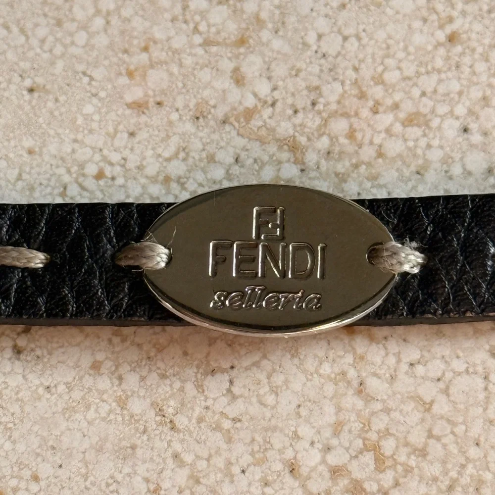 Fendi Selleria Leather Wrap Bracelet – Black - Picture 2 of 5